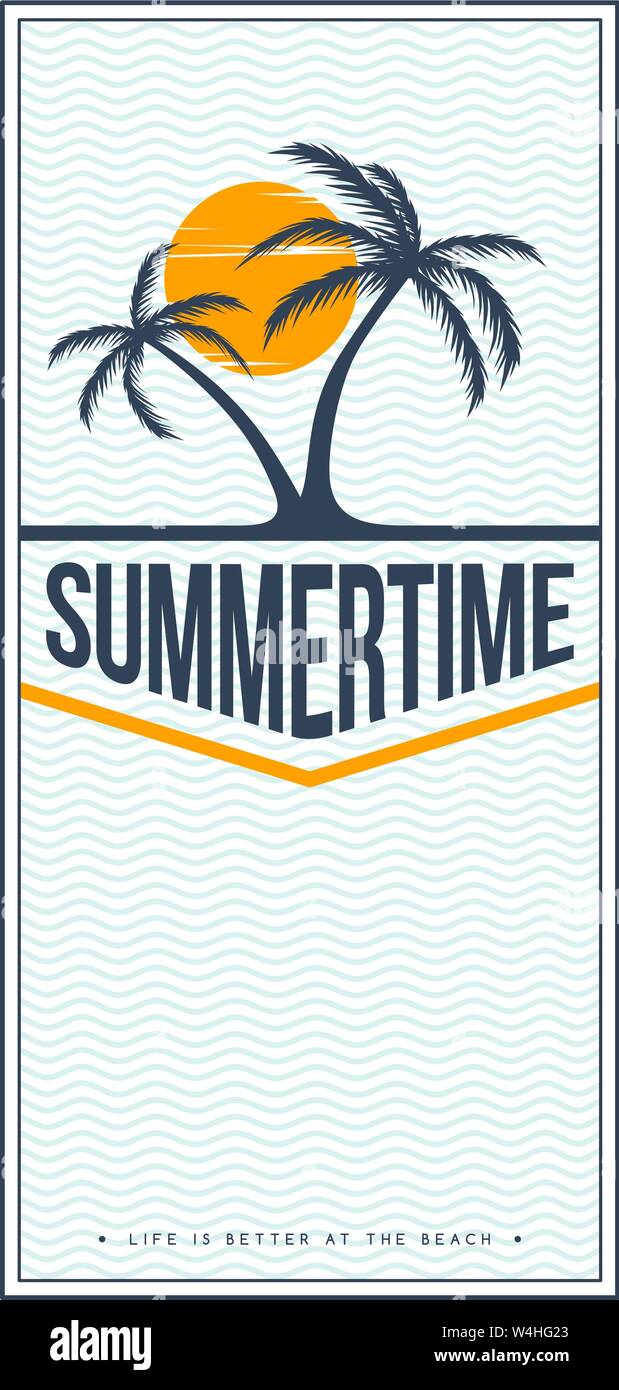 tropical island summer vacation beach holiday vector art Stock Vector ...