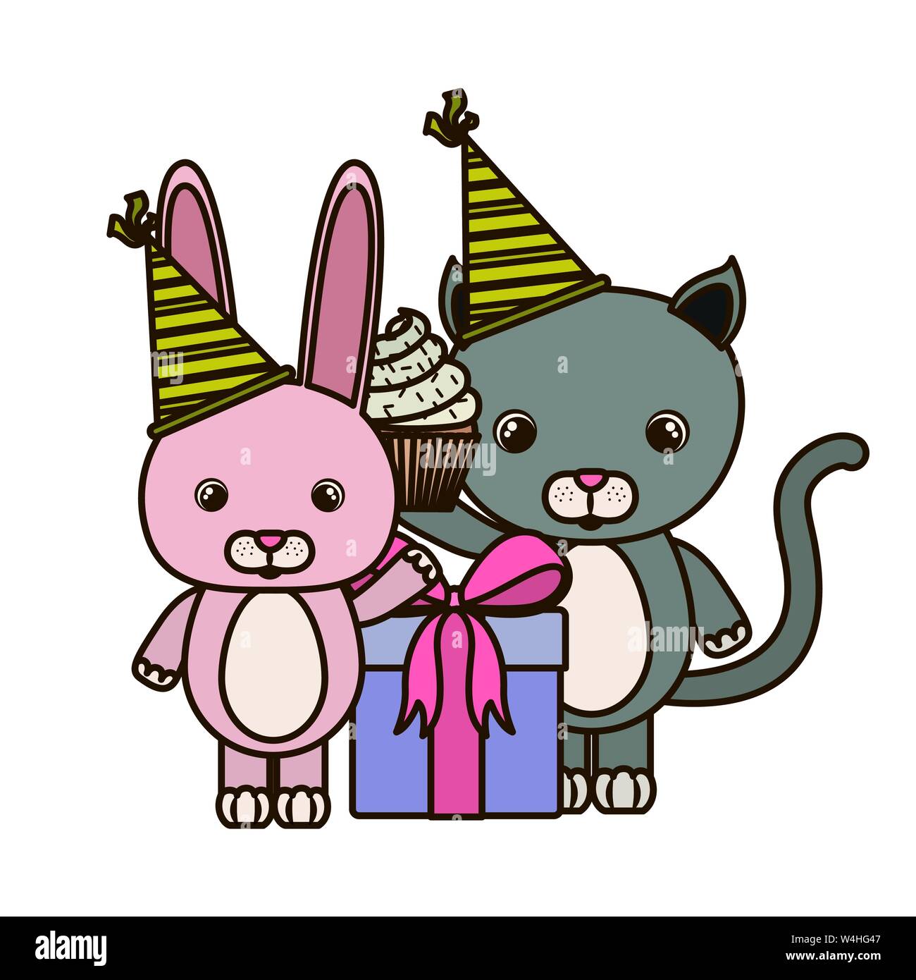 Animals White Background Card Printable