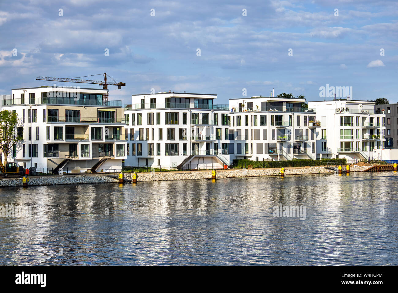Modern houses at the river Spree in Berlin, Germany Stock Photo - Alamy