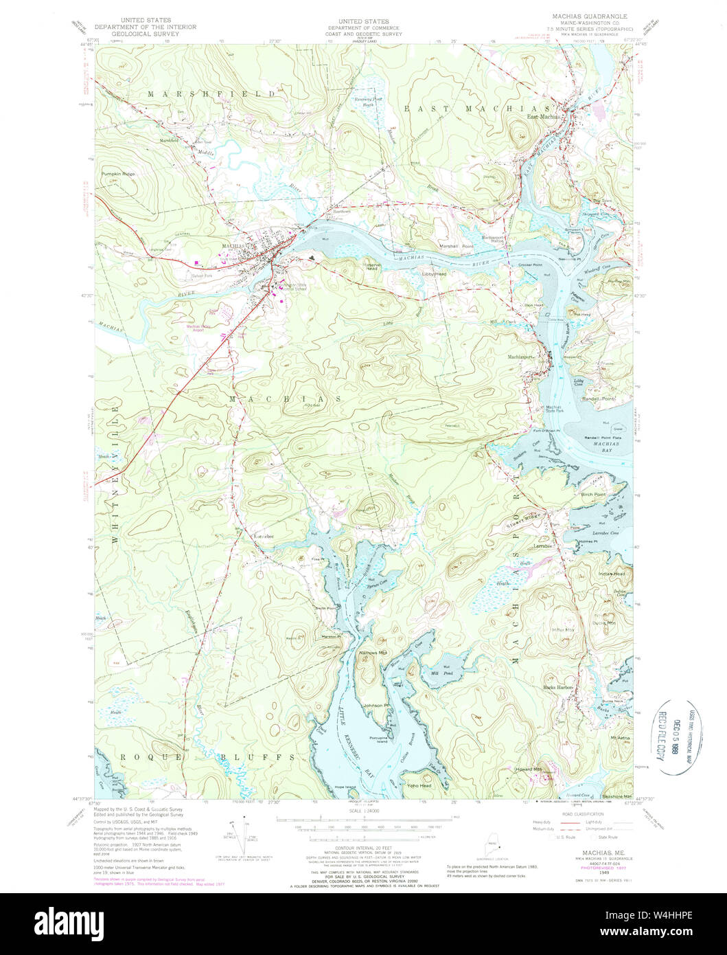 Map of machias Cut Out Stock Images & Pictures Alamy