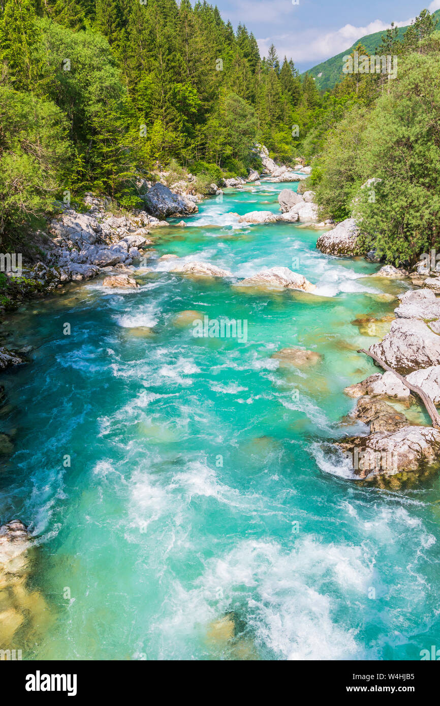 Rriver Soca, Triglavski national park, Slovenia Stock Photo