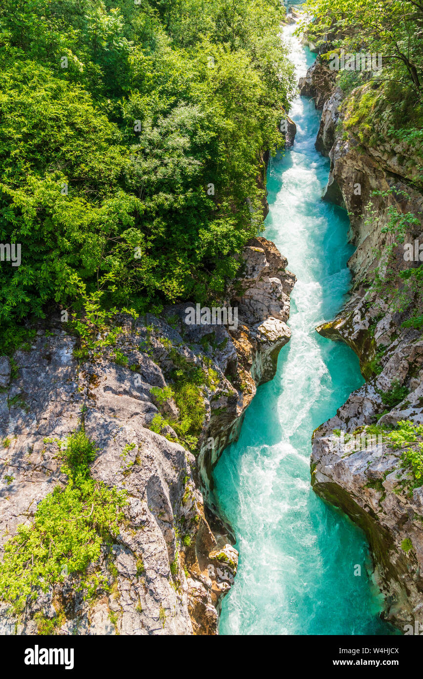 Rriver Soca, Triglavski national park, Slovenia Stock Photo