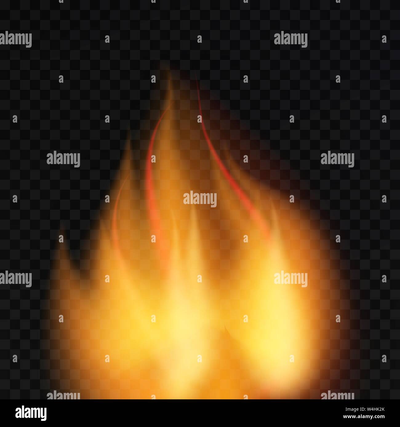 Fire burn flame on transparnt background. Burning Stock Vector Image