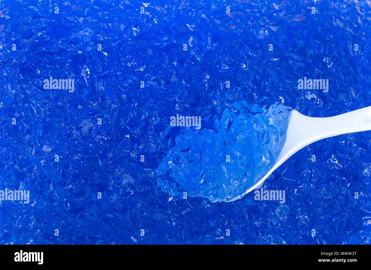Crystal Gel Aqua Jelly Soil or Magic science soil for planting tree. Stock Photo