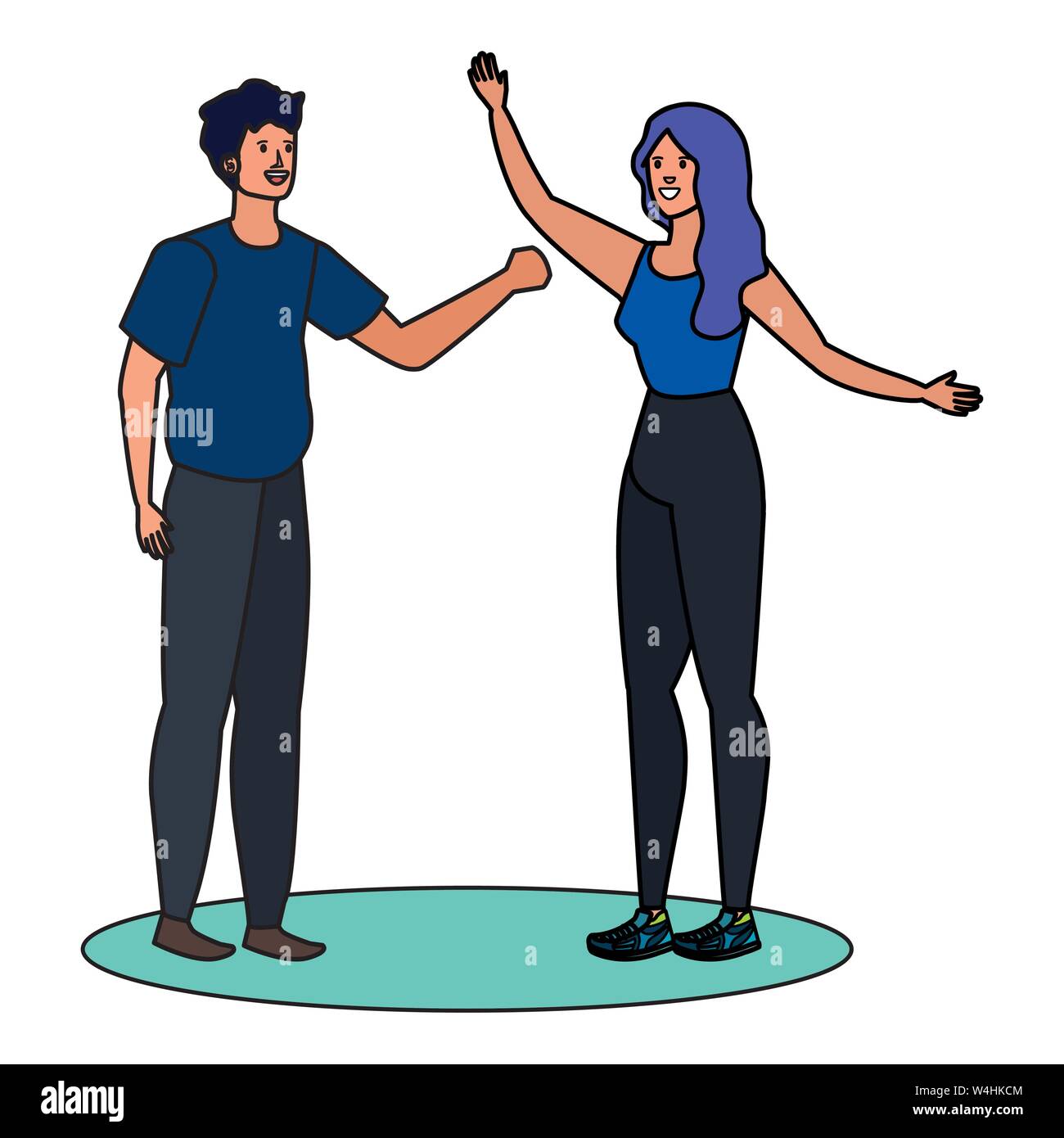 young lovers couple celebrating characters Stock Vector Image & Art - Alamy