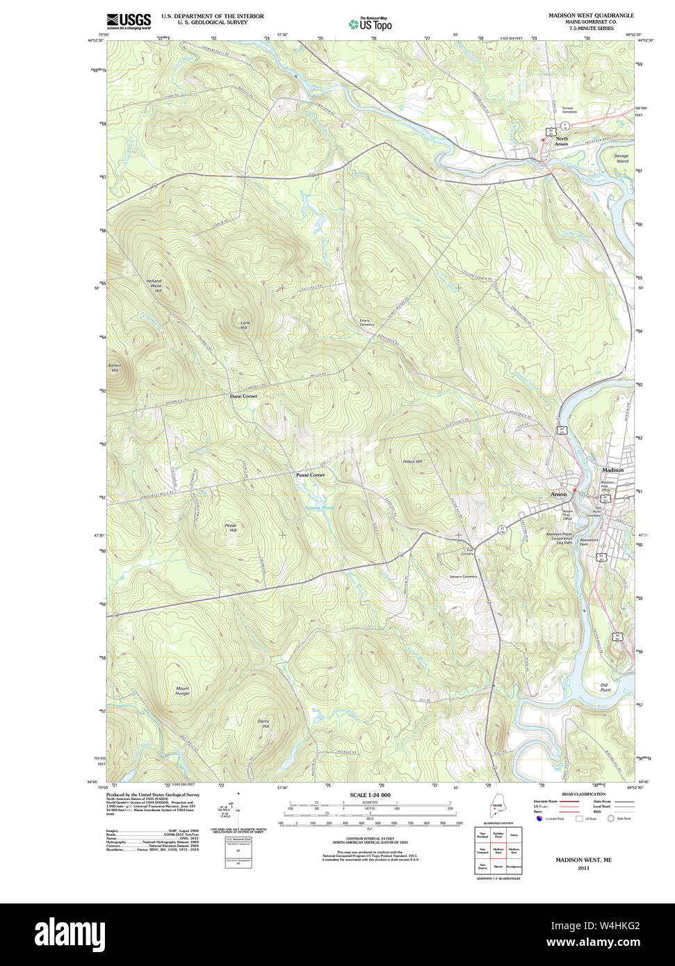 Madison maine map Cut Out Stock Images & Pictures Alamy