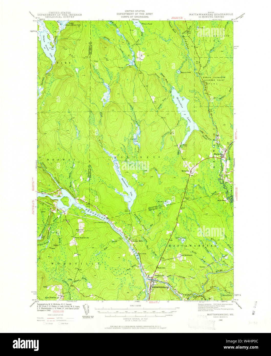 Mattawamkeag maine map hires stock photography and images Alamy