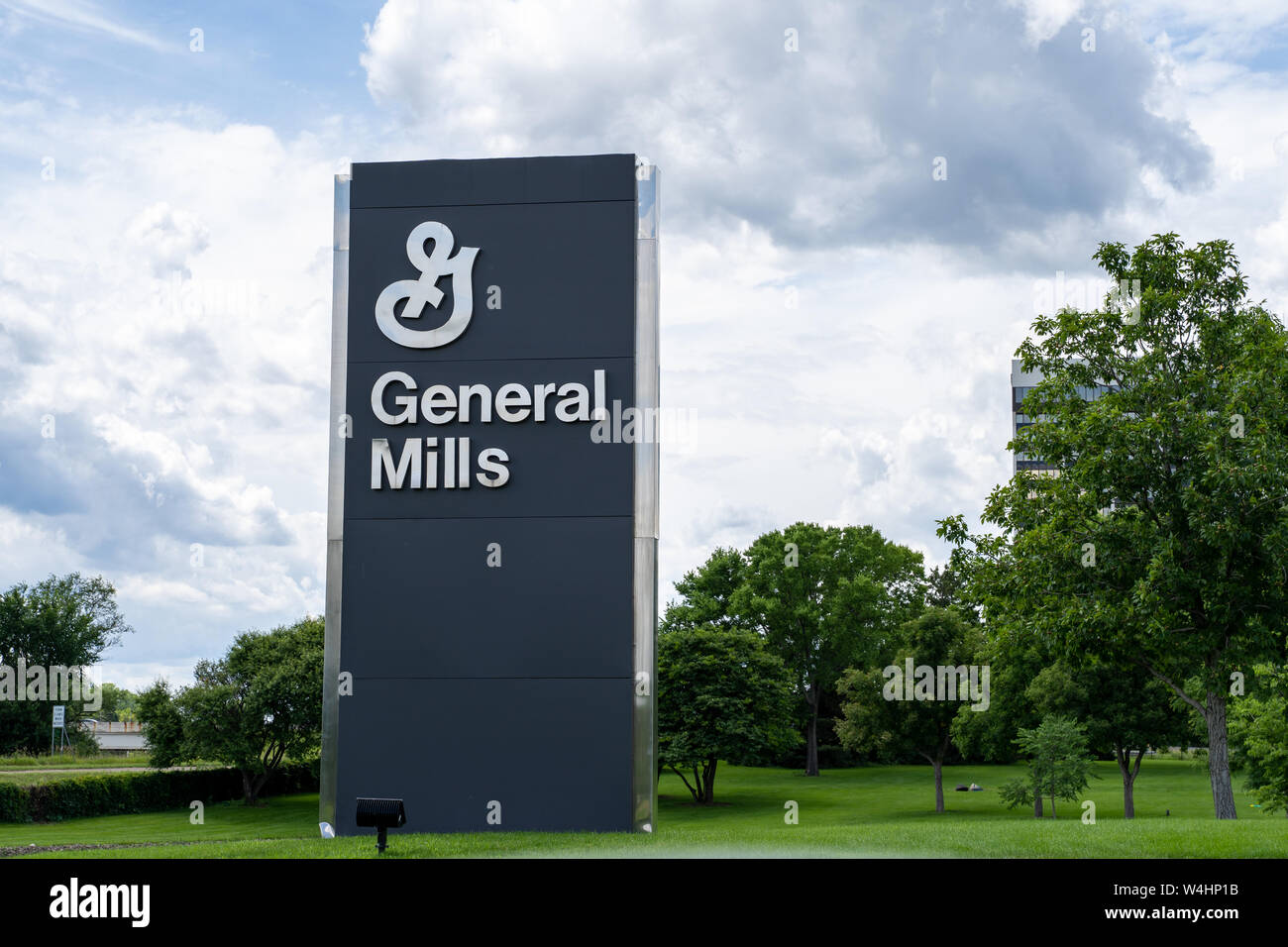 Golden Valley, Minnesota July 21, 2019 A sign at the General