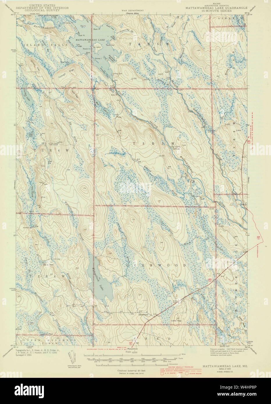 Mattawamkeag map hires stock photography and images Alamy