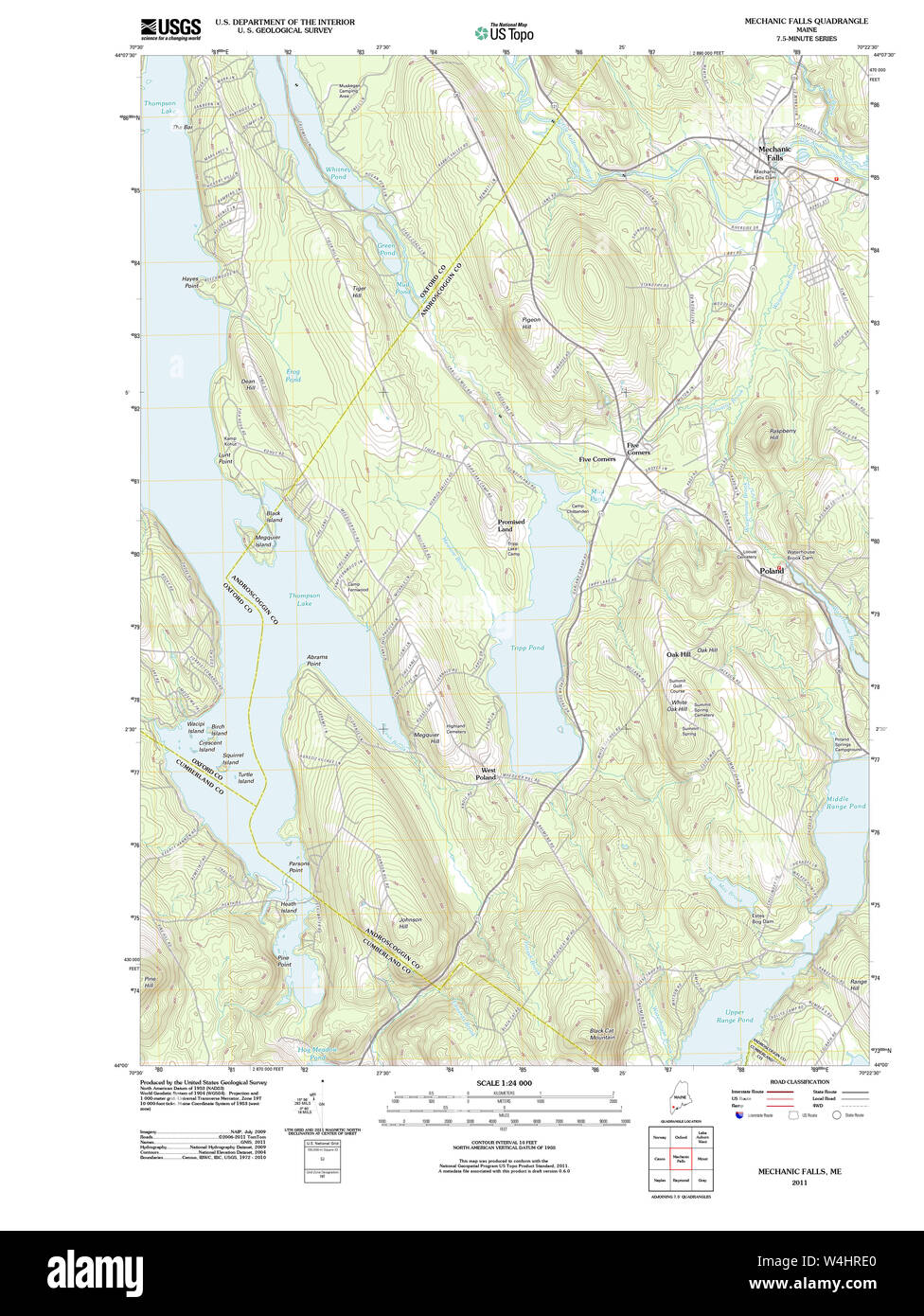 Maine USGS Historical Map Mechanic Falls 20110902 TM Restoration Stock