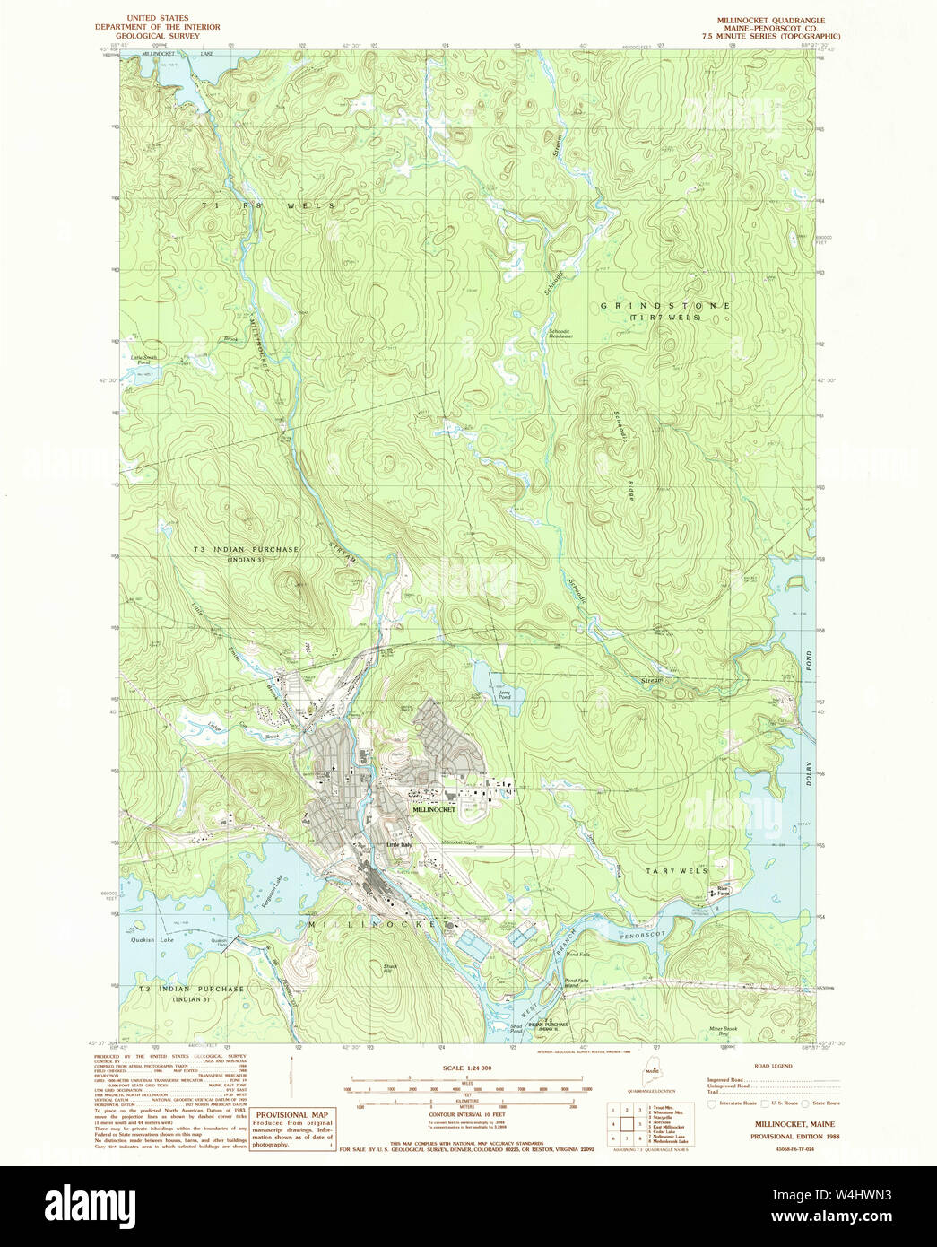 Millinocket map hires stock photography and images Alamy