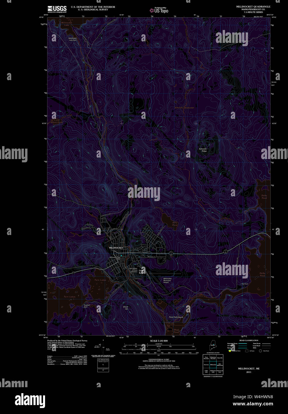 Map of millinocket hires stock photography and images Alamy