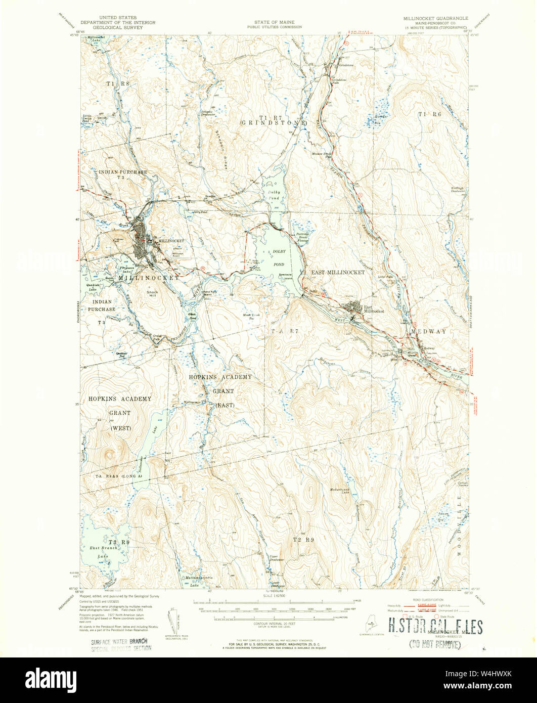 Map of millinocket hires stock photography and images Alamy