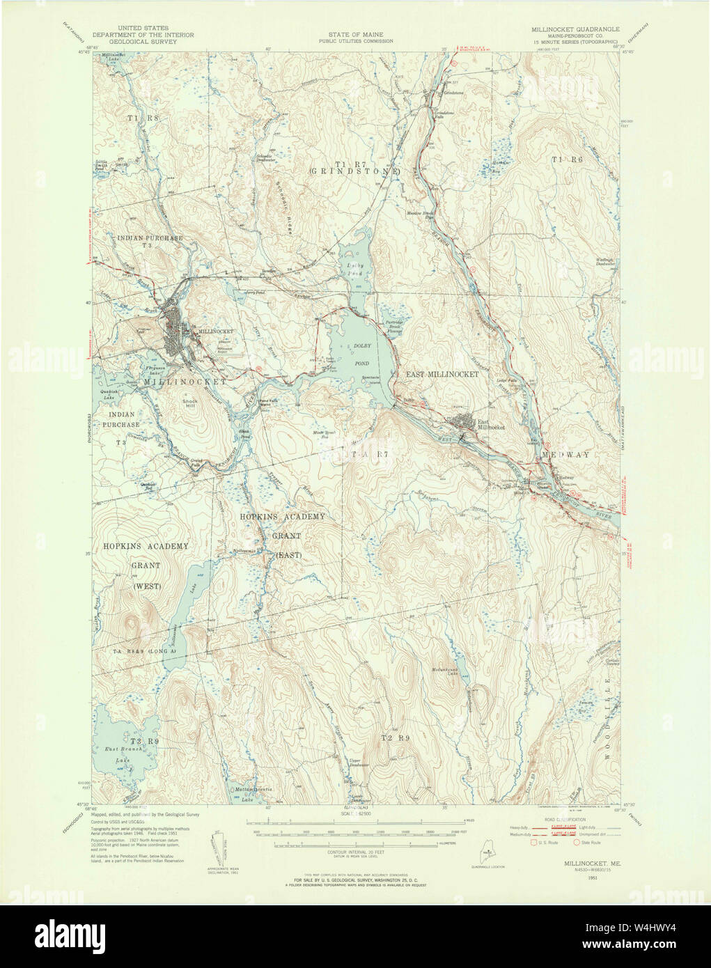 Millinocket map hires stock photography and images Alamy