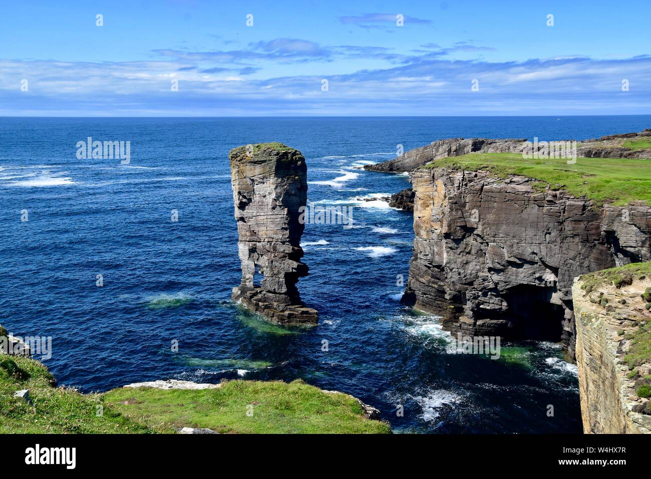 Yesnaby Castle sea stack. Stock Photo