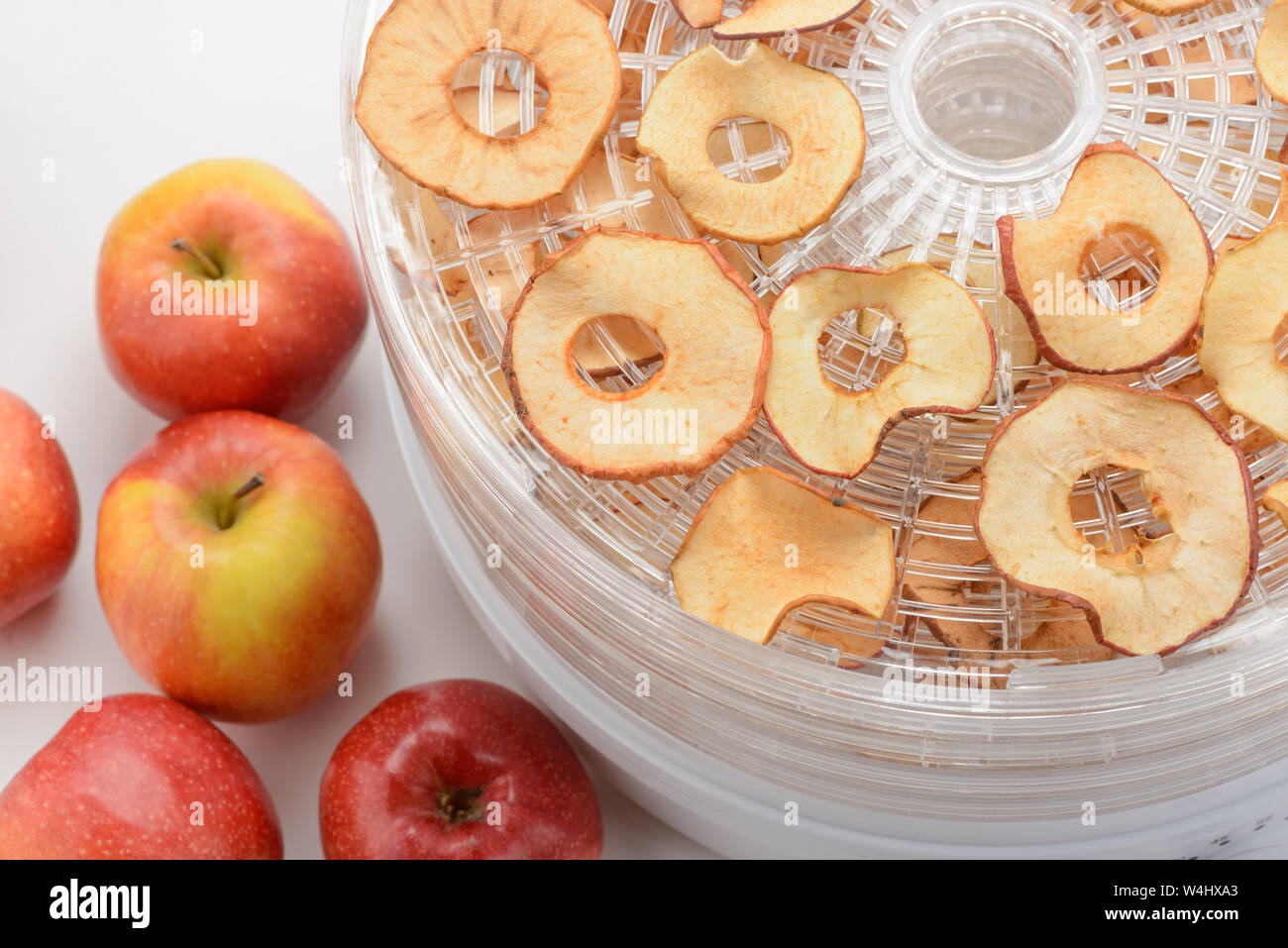 Apples and dried slices Stock Photo