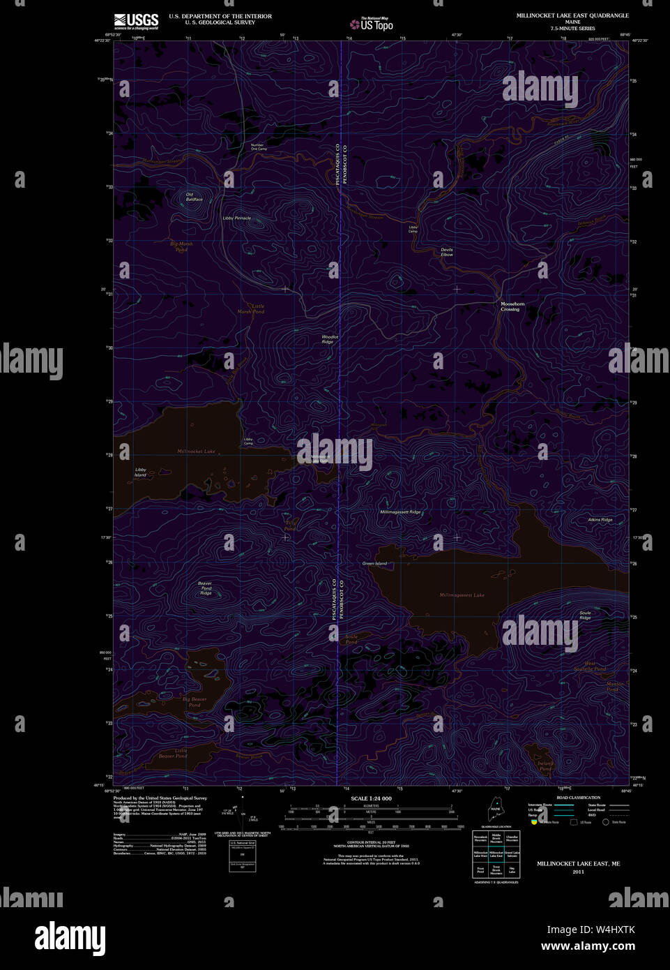 Map of east millinocket hires stock photography and images Alamy