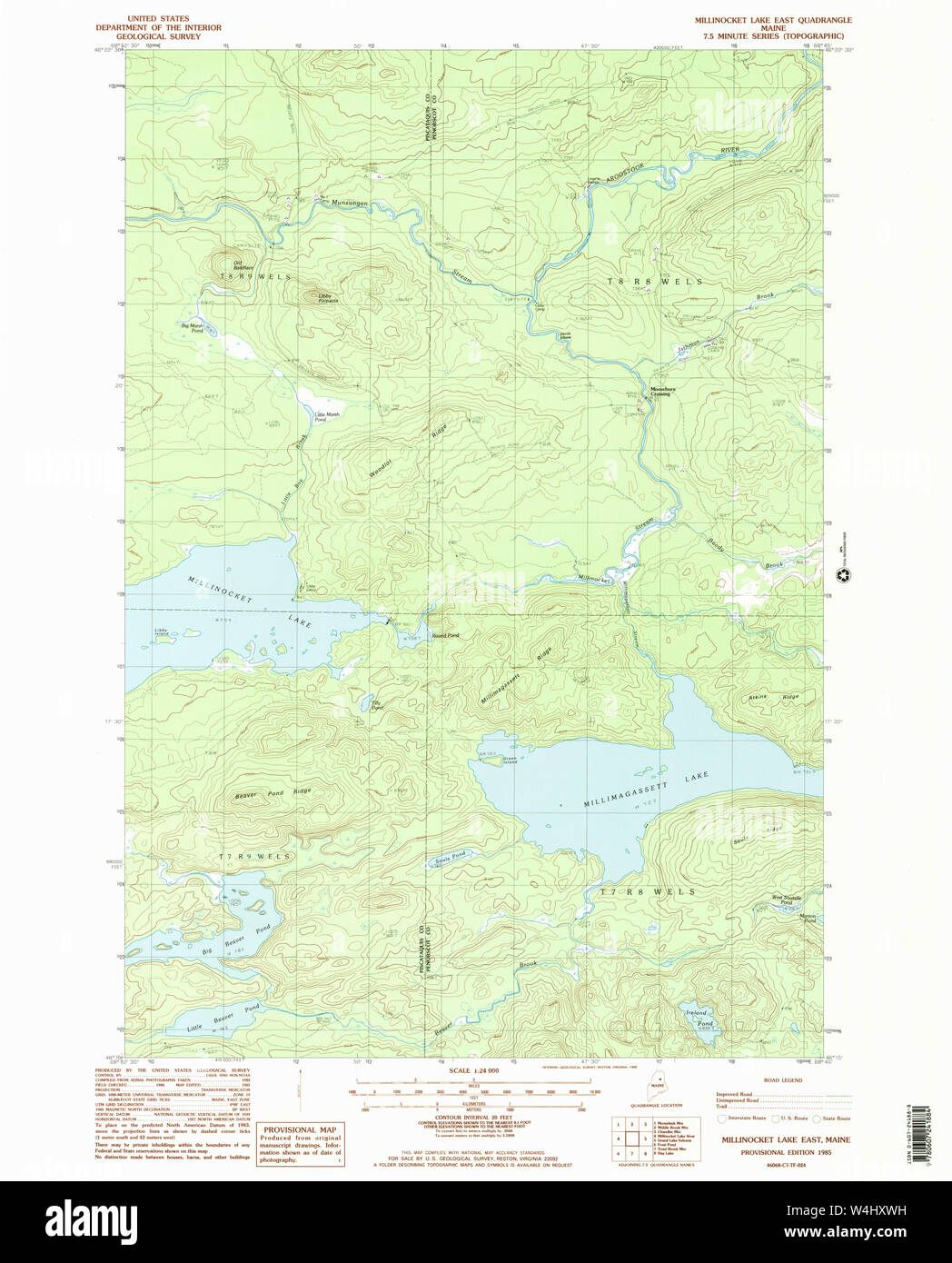 East millinocket maine map hires stock photography and images Alamy