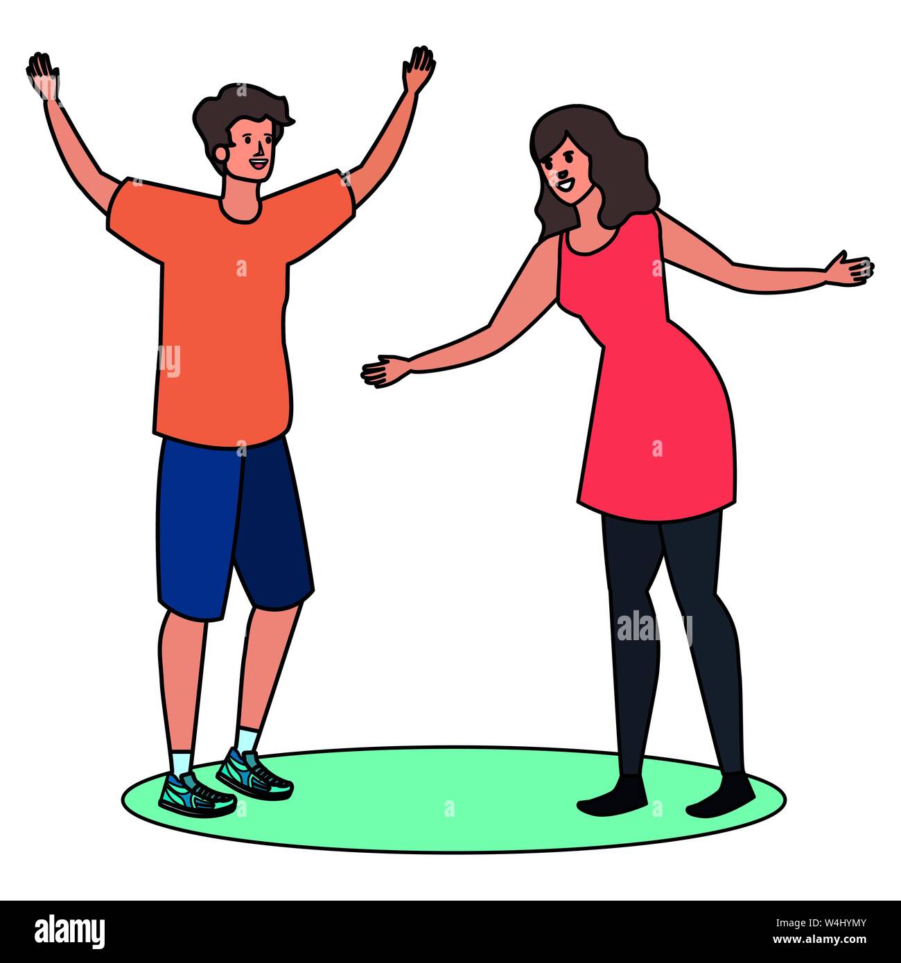 young lovers couple celebrating characters Stock Vector Image & Art - Alamy