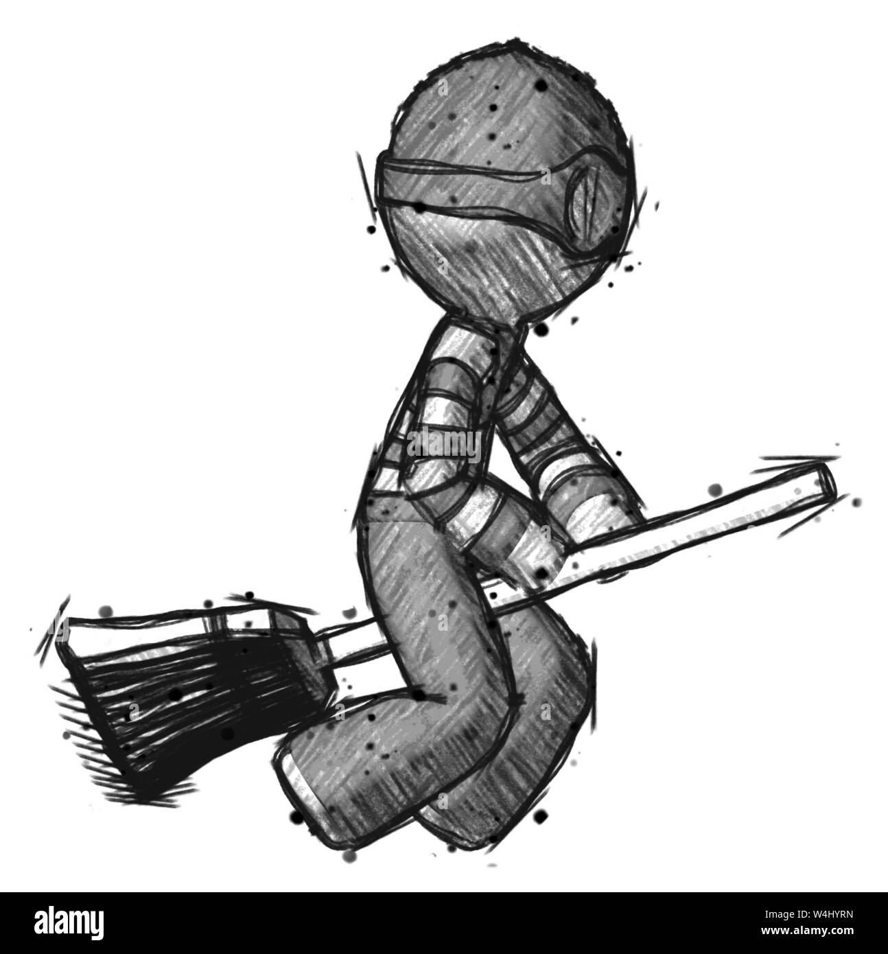 Broomstick flying Black and White Stock Photos & Images - Alamy