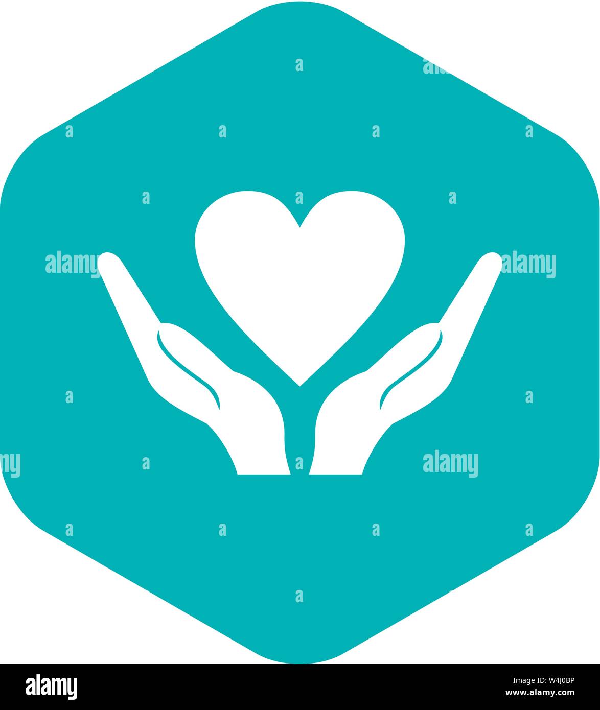 Hands holding heart icon, simple style Stock Vector Image & Art - Alamy