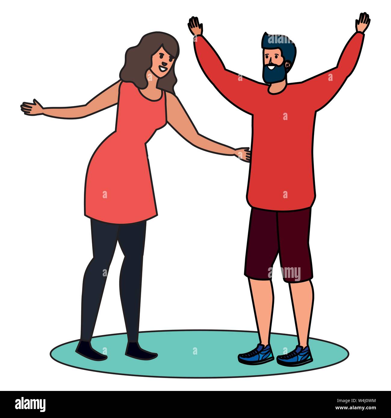 young lovers couple celebrating characters Stock Vector Image & Art - Alamy