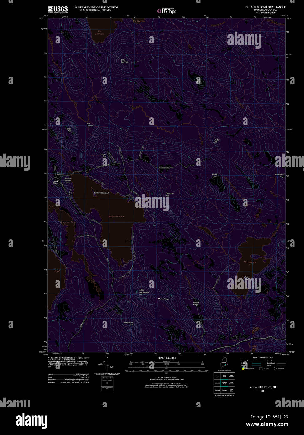 Maine USGS Historical Map Molasses Pond 20110909 TM Inversion