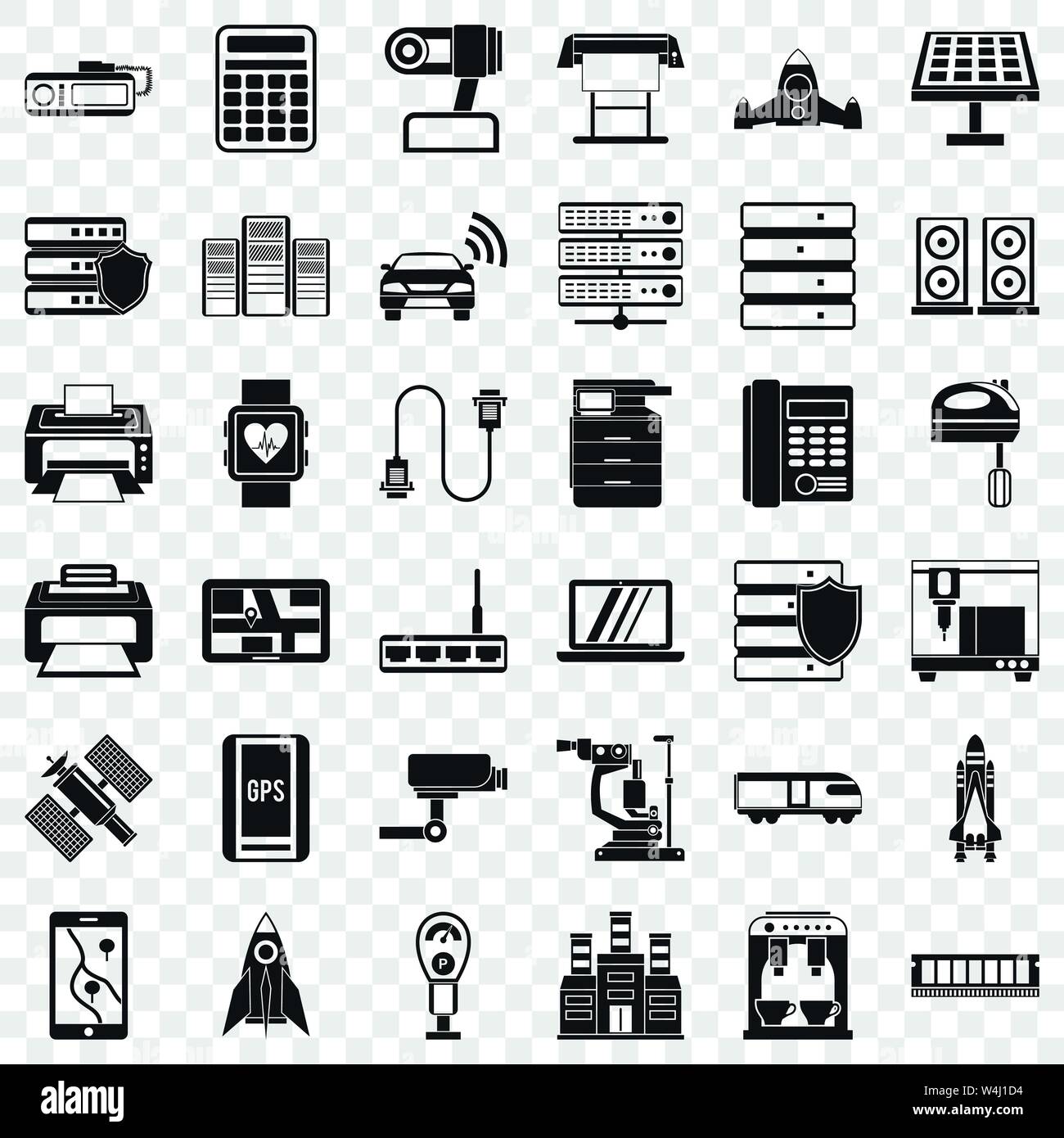 Hardware icons set, simple style Stock Vector Image & Art Alamy