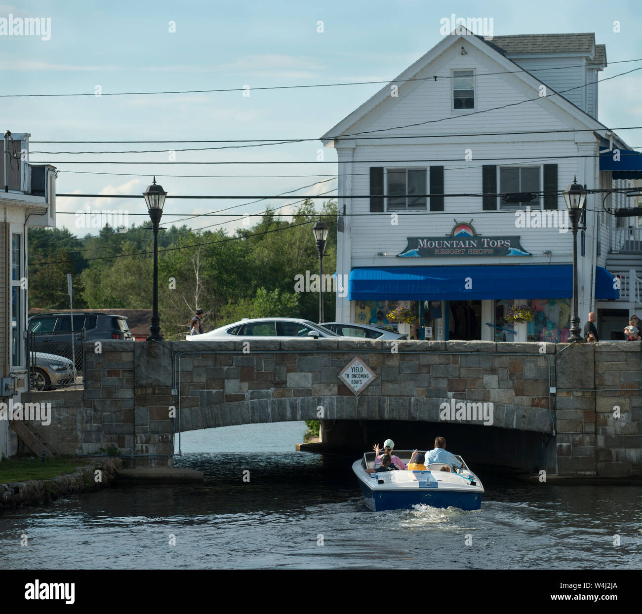 Main Street, Wolfeboro, New Hampshire, on Lake Winnipesaukee. A small