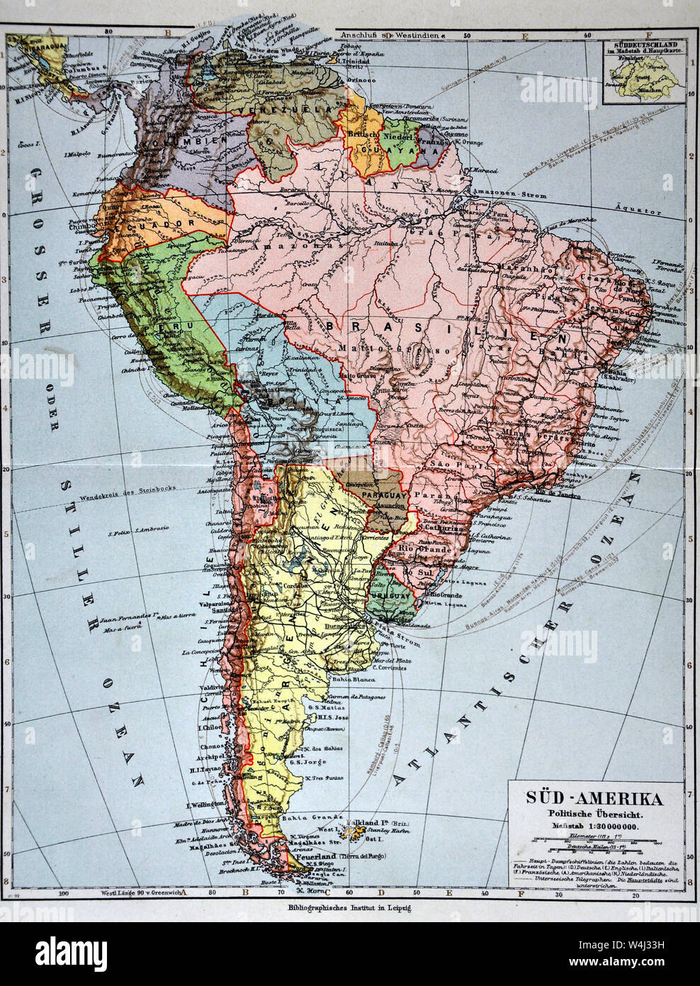 Meyer Map Races 1900 Meyer Map Stock Photo - Alamy