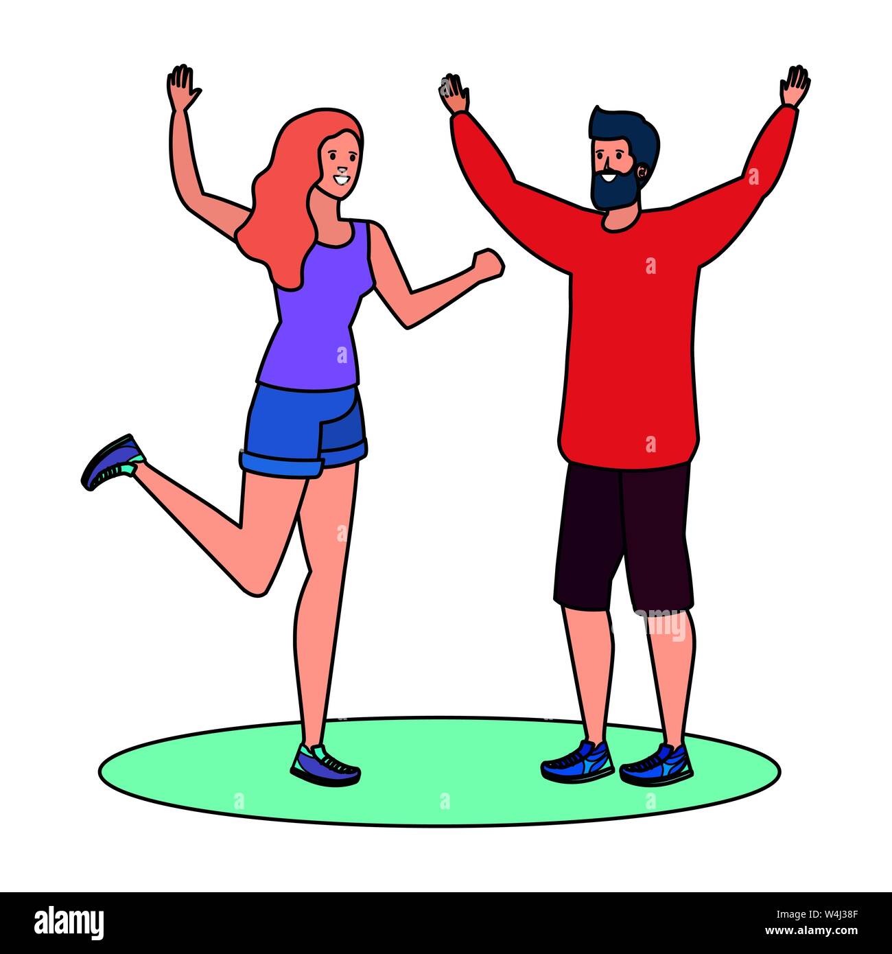 young lovers couple celebrating characters Stock Vector Image & Art - Alamy