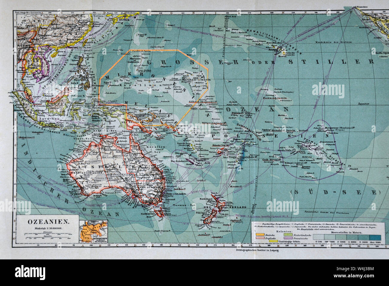 Meyer Map Races 1900 Meyer Map Stock Photo - Alamy