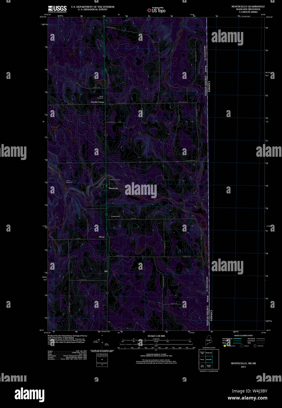 Map of monticello maine hires stock photography and images Alamy