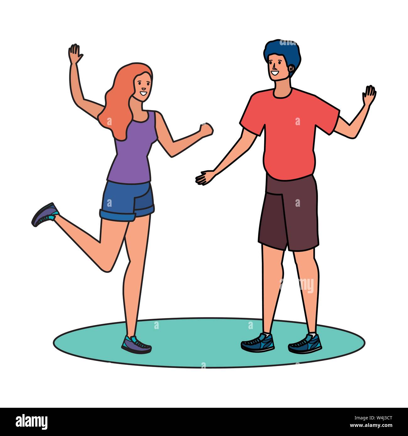 young lovers couple celebrating characters Stock Vector Image & Art - Alamy