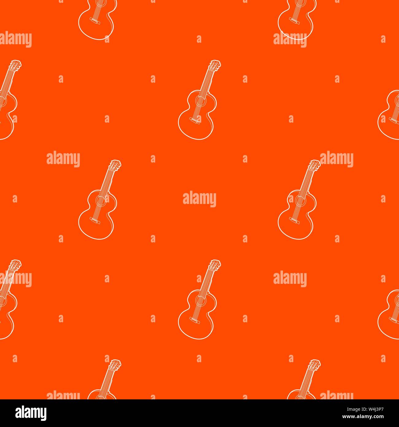 Guitar pattern vector orange Stock Vector Image & Art - Alamy