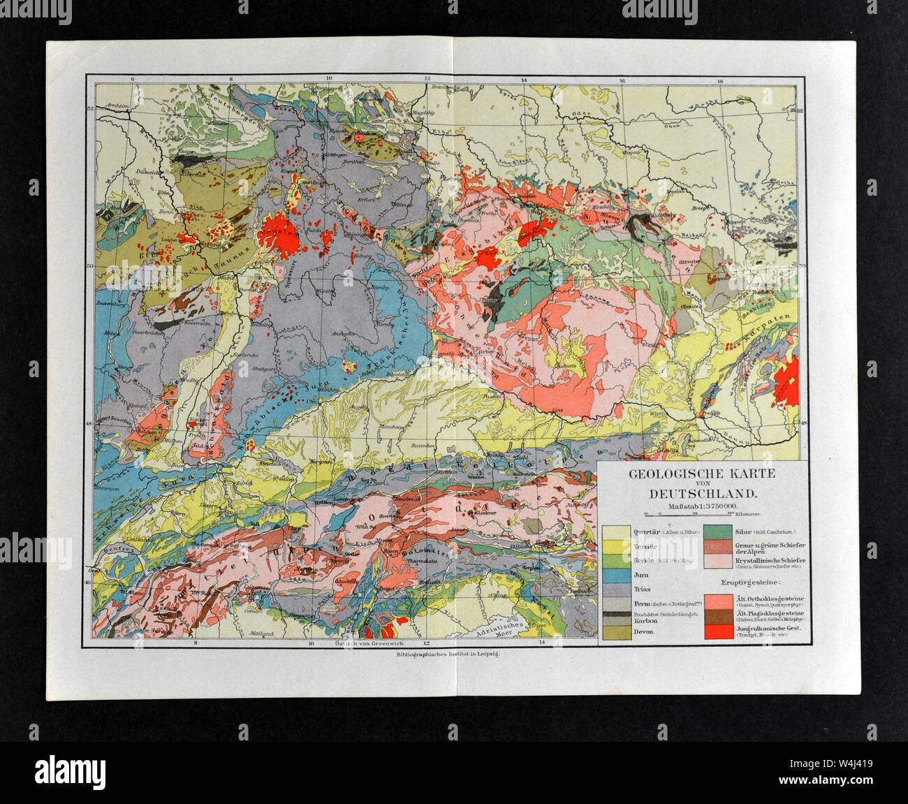 Meyer Map Races Jurassic era map hi-res stock photography and images - Alamy