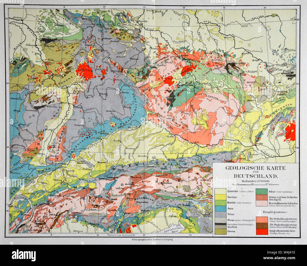 Meyer Map Races Geology map hi-res stock photography and images - Alamy