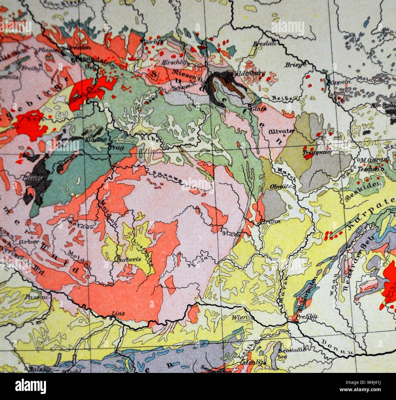 Meyer Map Races Jurassic era map hi-res stock photography and images - Alamy