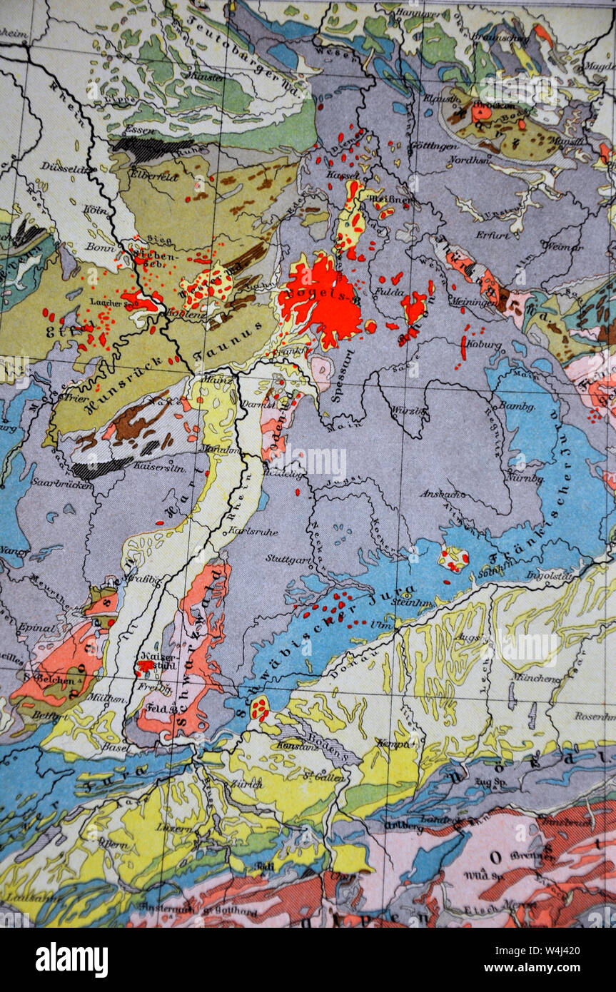 Meyer Map Races Jurassic era map hi-res stock photography and images - Alamy