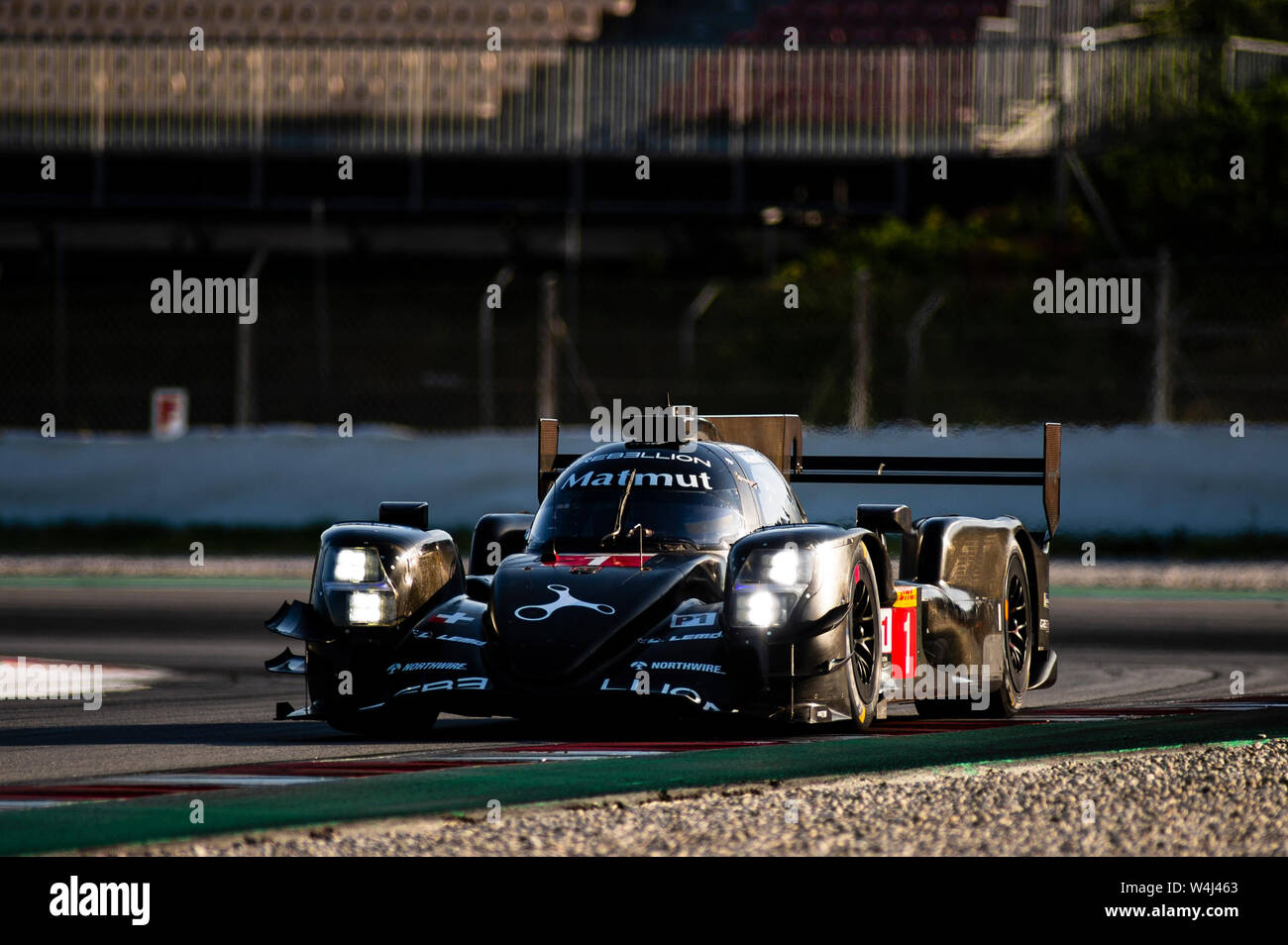 Catalunya Circuit, Barcelona, Spain. 23rd July, 2019. The Prologue FIA World Endurance Championship; the Rebellion R13 Gibson of Felipe Nasr, Bruno Senna, Gustavo Menezes and Norman Nato in action Credit: Action Plus Sports/Alamy Live News Stock Photo