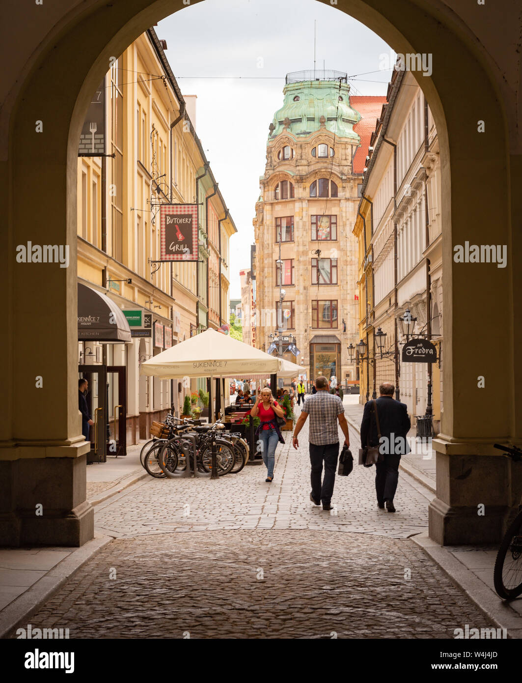 WROCLAW, POLAND - July 17, 2019: Architecture of Old Town in Wroclaw on summer day. Stock Photo