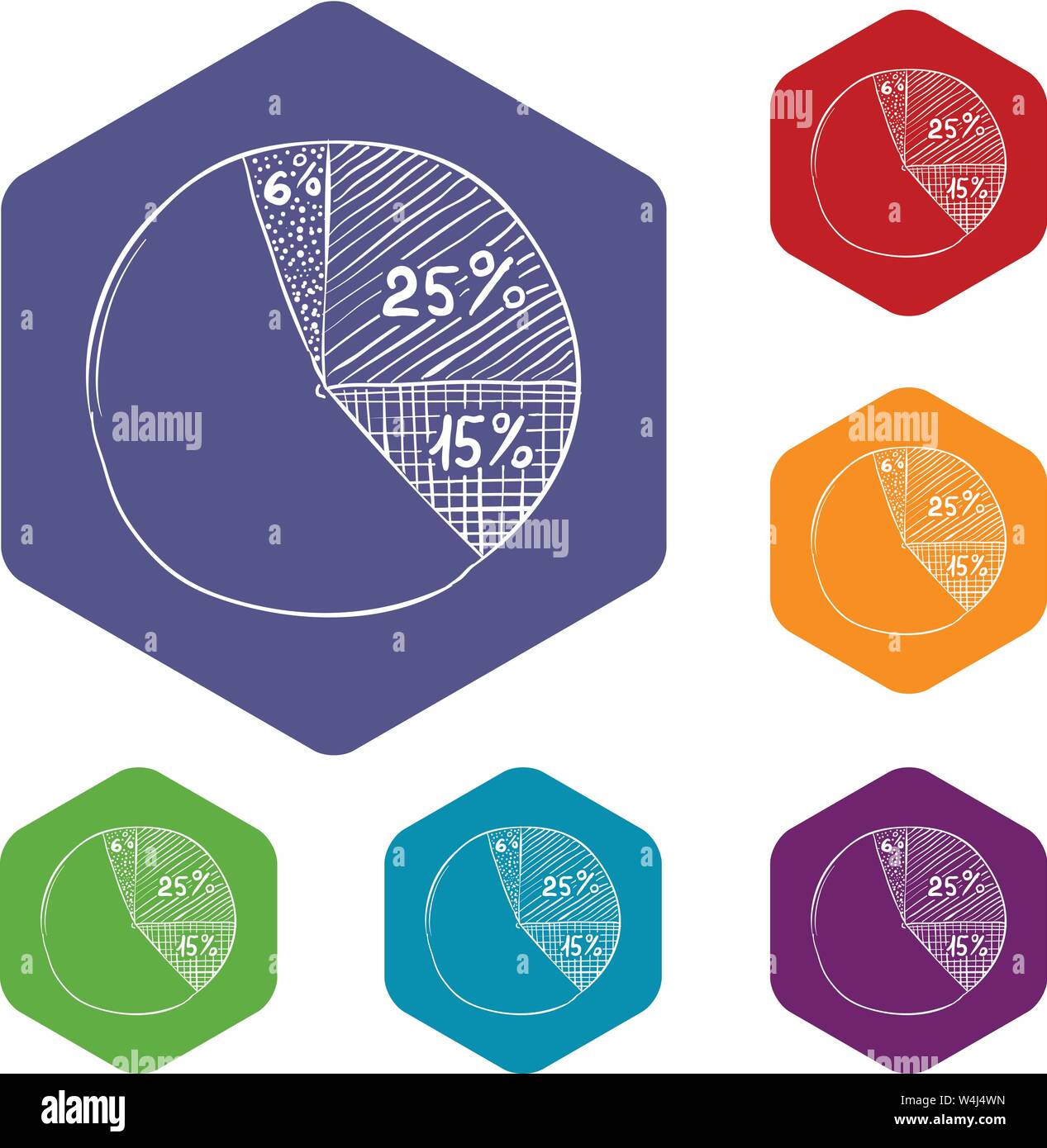 Round diagram infographics, hand drawn style Stock Vector Image & Art ...