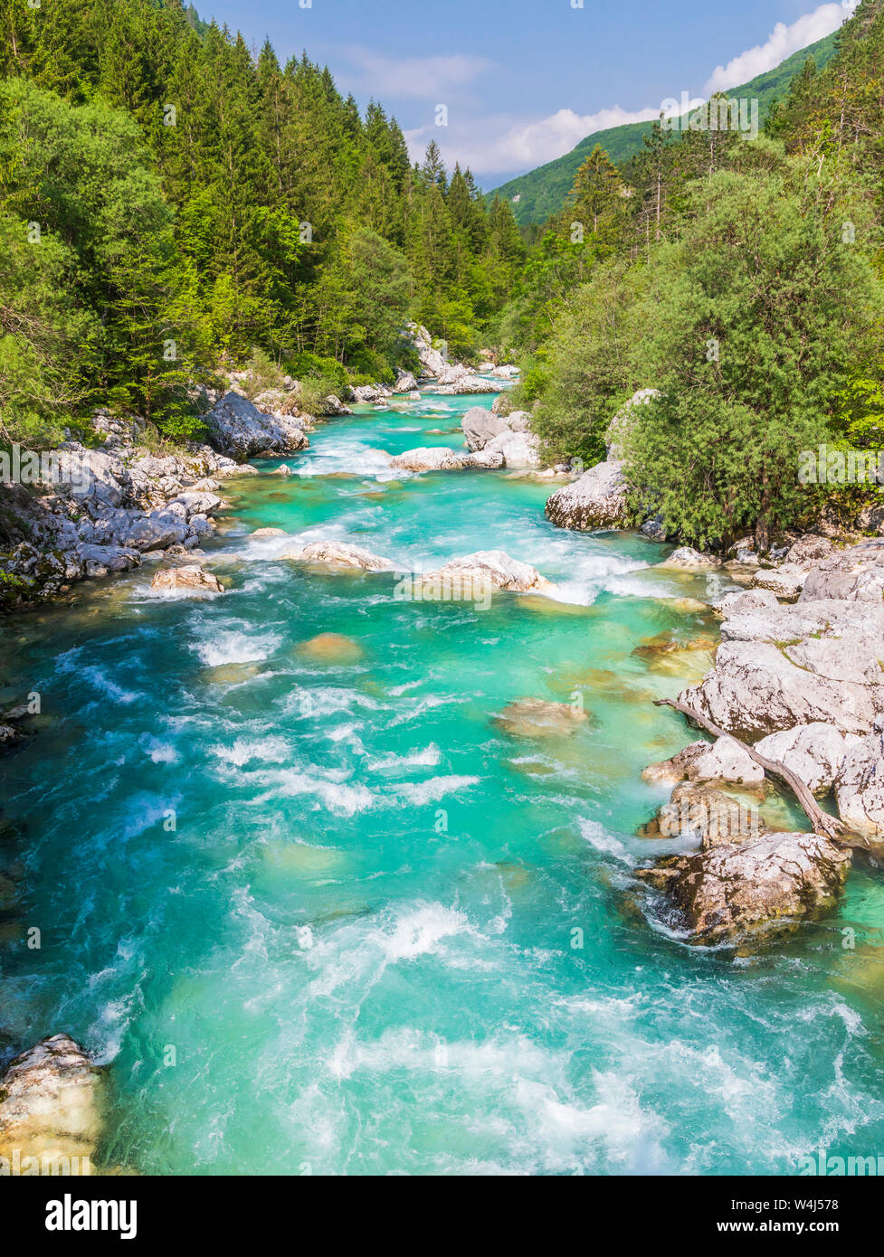 Rriver Soca, Triglavski national park, Slovenia Stock Photo