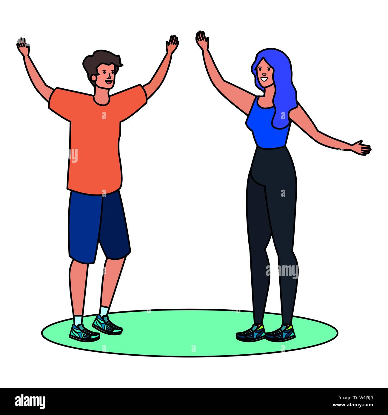 young lovers couple celebrating characters Stock Vector Image & Art - Alamy