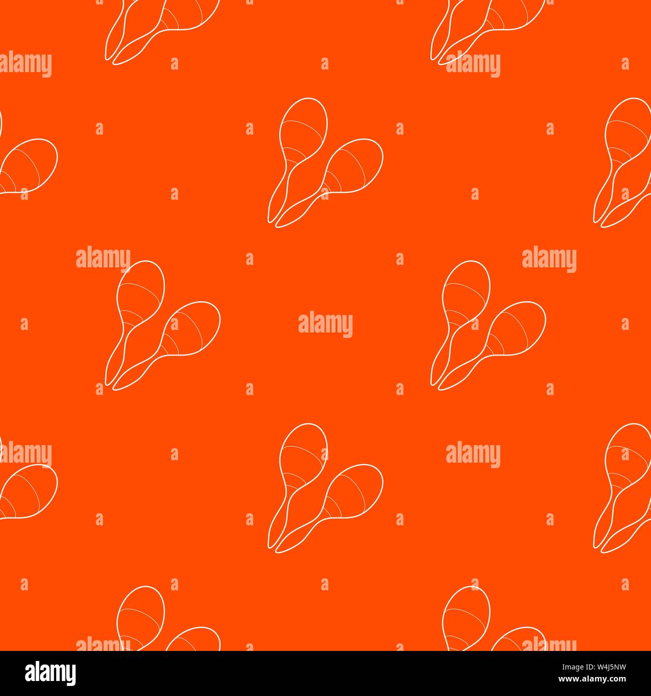 Maracas pattern vector orange Stock Vector
