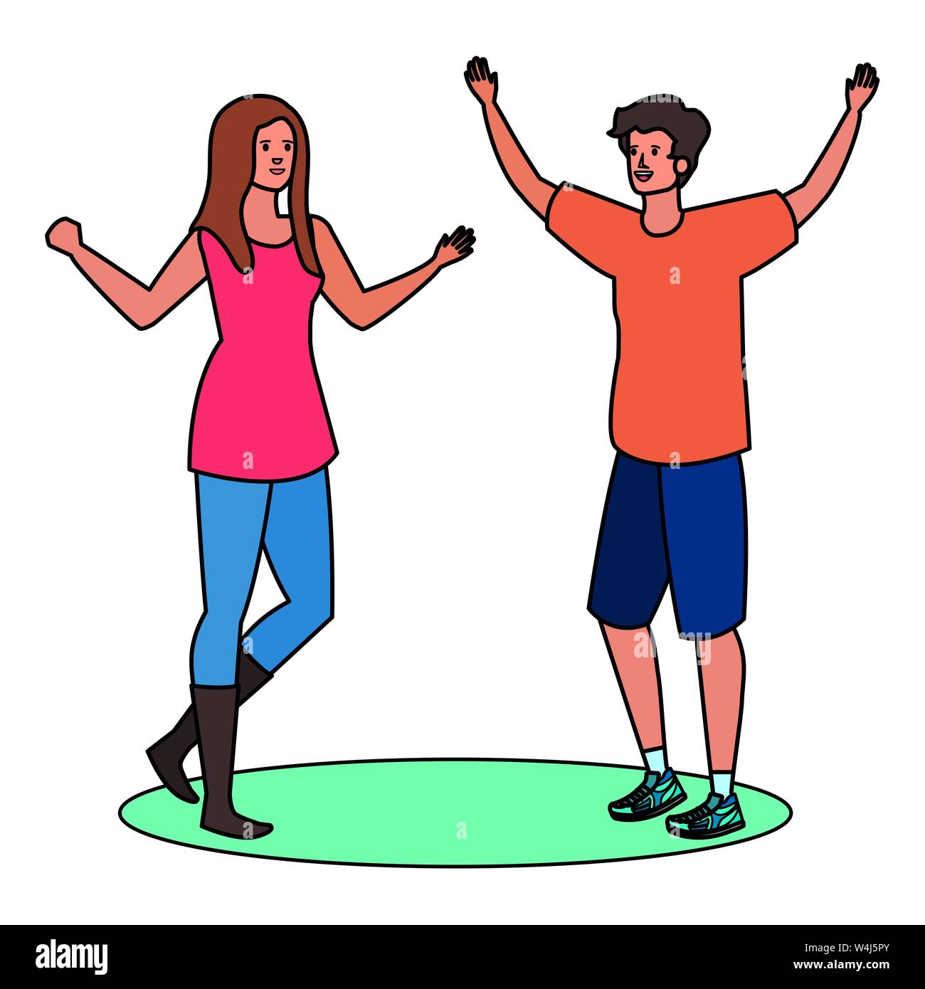 young lovers couple celebrating characters Stock Vector Image & Art - Alamy