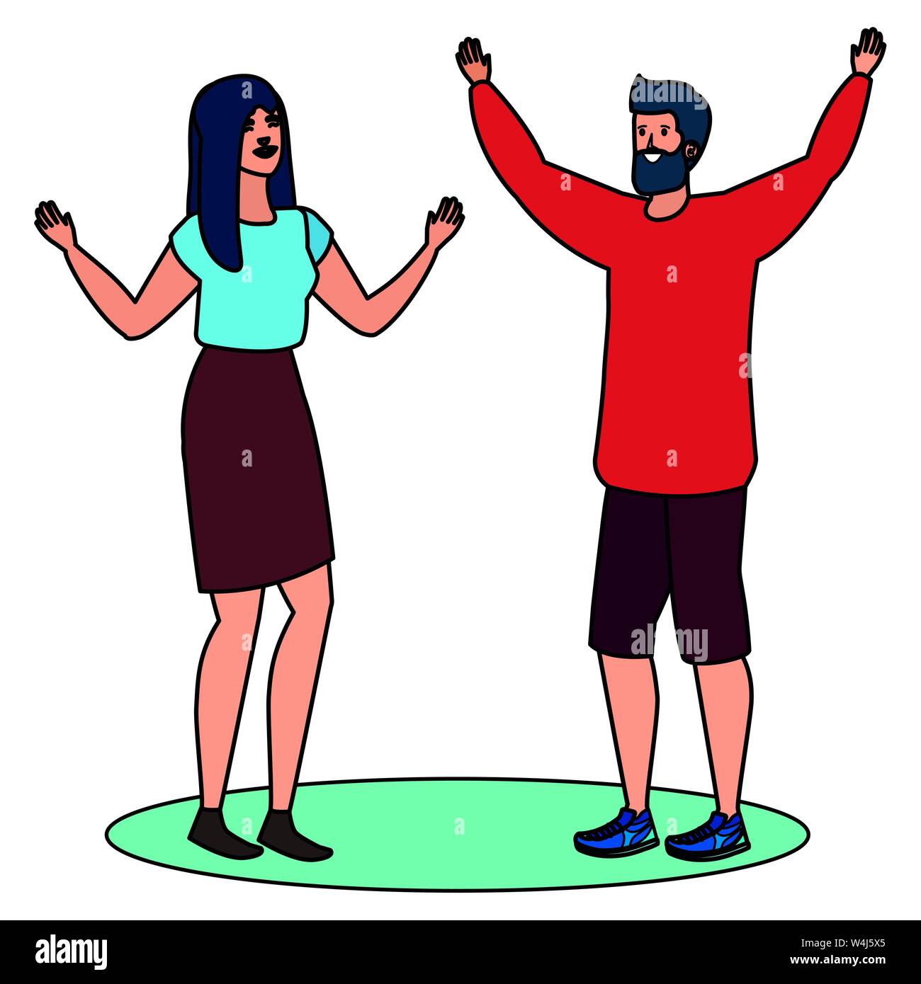 young lovers couple celebrating characters Stock Vector Image & Art - Alamy