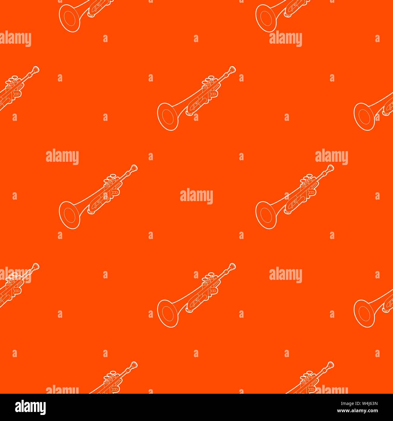 Trumpet pattern vector orange Stock Vector Image & Art - Alamy