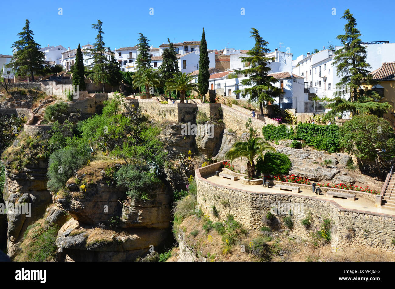 Ronda andalucia spain white houses white village hires stock