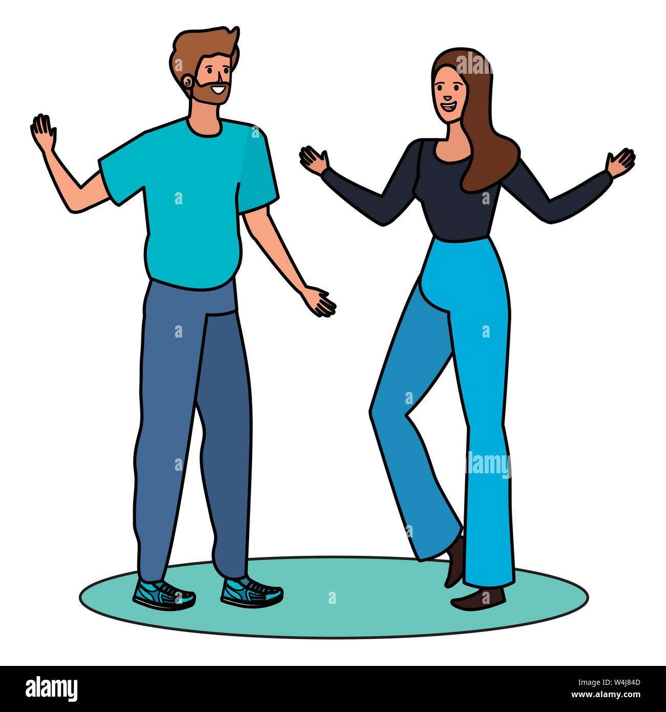 young lovers couple celebrating characters Stock Vector Image & Art - Alamy